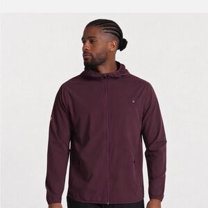 Vuori Outdoor Trainer Shell Jacket Men Burgundy Purple Full Zip Light Weight XL